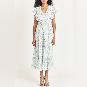 NWOT LoveShackFancy Nayara Midi Dress in Angel Falls